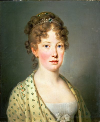 Archduchess Leopoldina of Austria, 1st wife of Emperor Dom Pedro IV of Portugal (I of Brazil) by Josef Kreutzinger